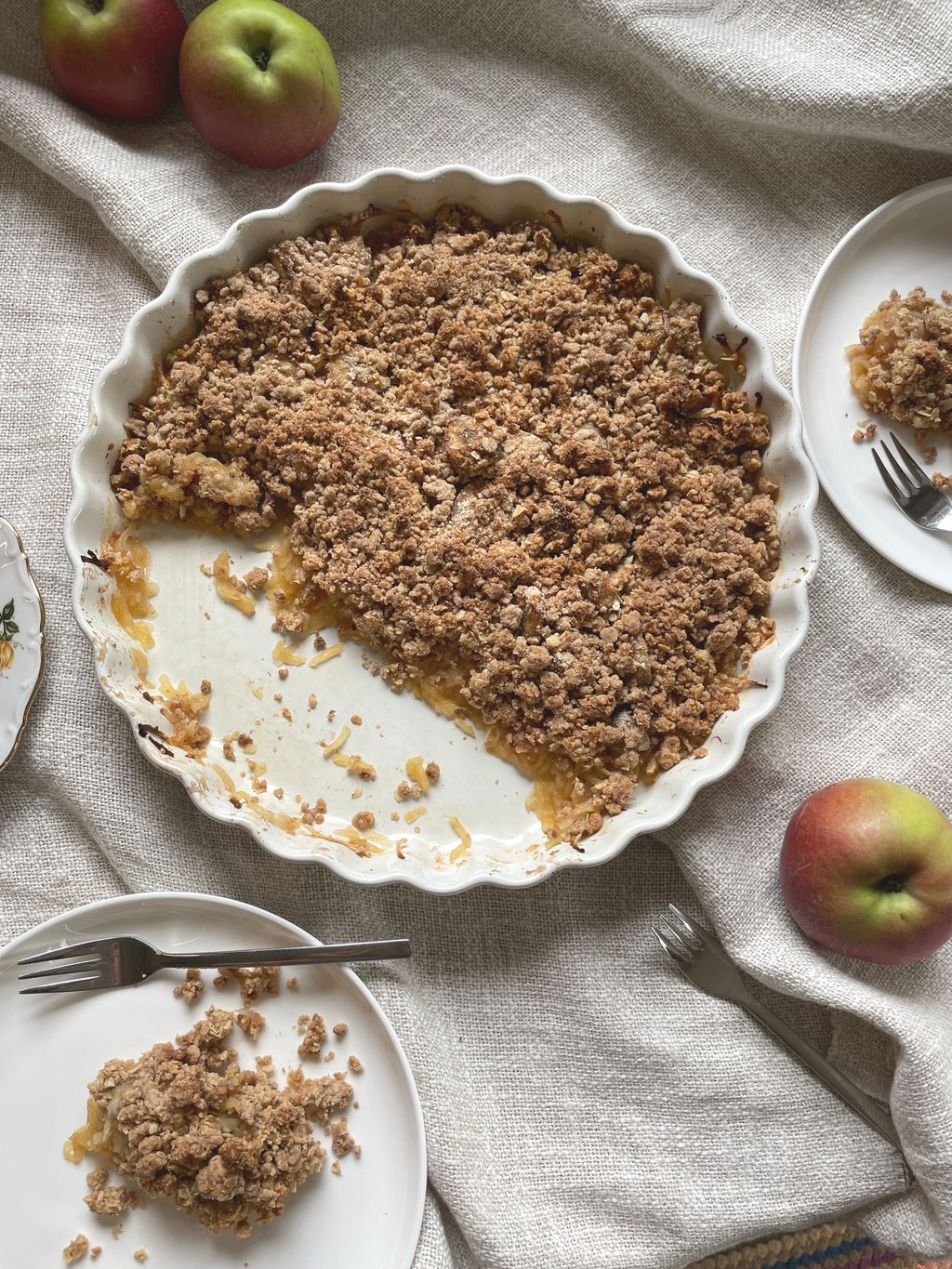 Apfel-Bananen-Crumble